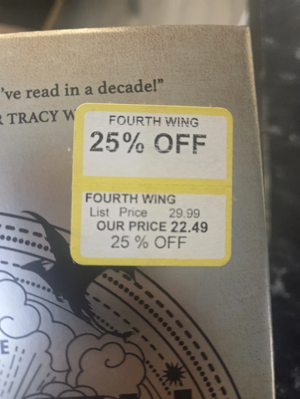Fourth Wing by Rebecca Yarros - Gold Ombre Hardcover - Picture 7 of 8